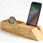 wooden mobile holder