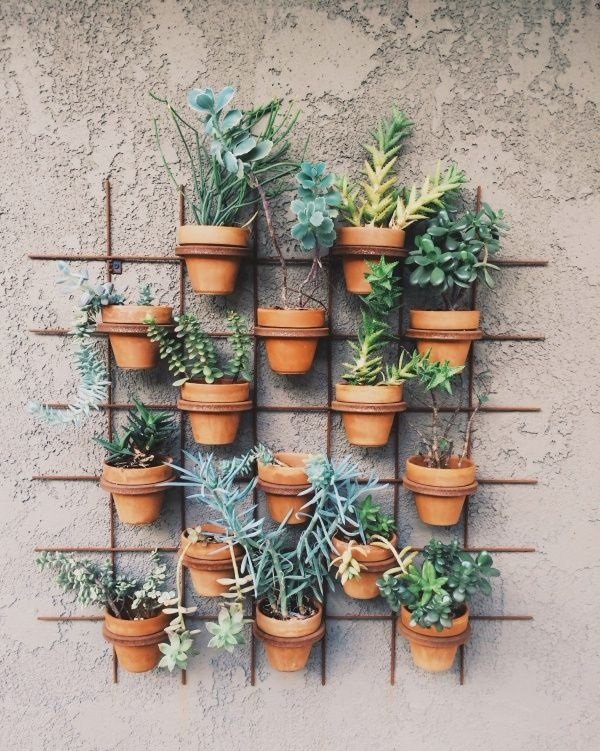 Wooden outdoor wall planters