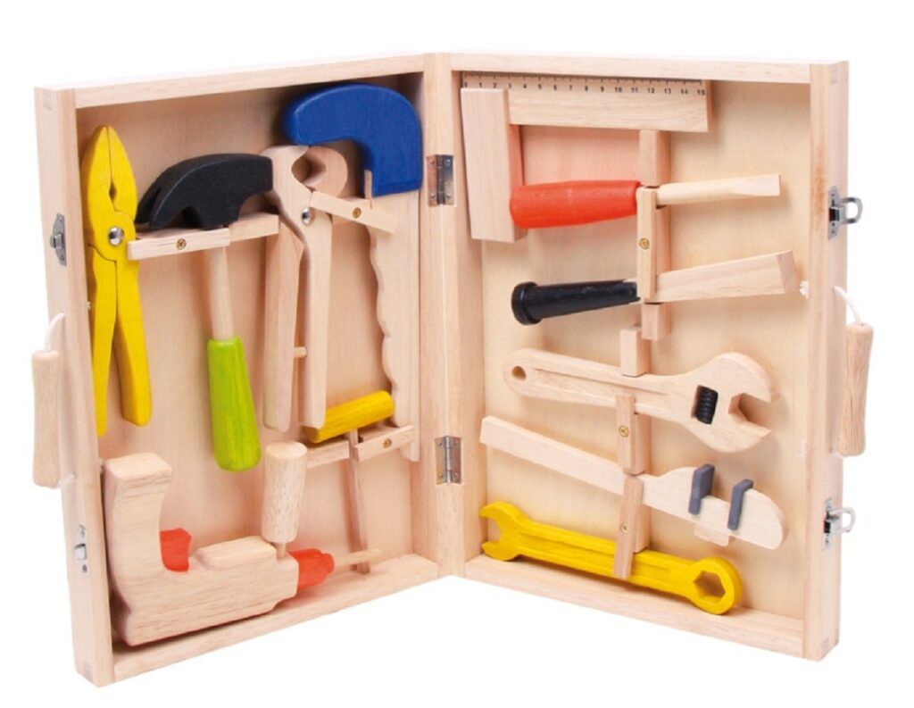 kids wooden tool box