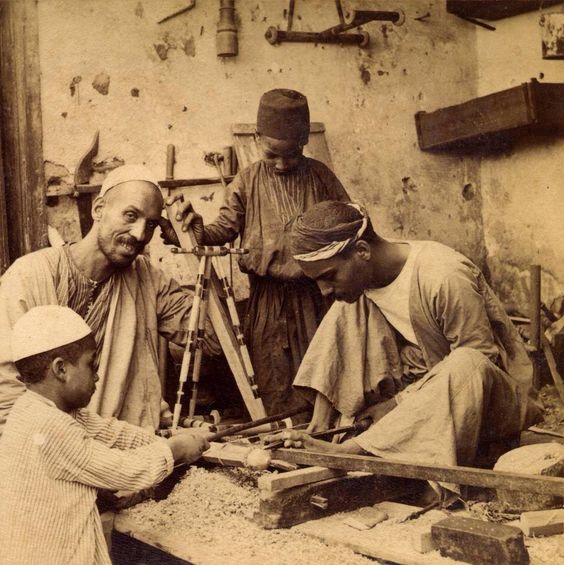 Egyptian carpenter old photo