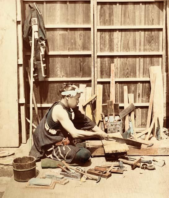 old Japanese woodworker