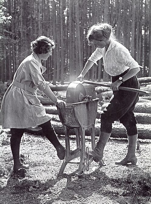 women woodworker old image