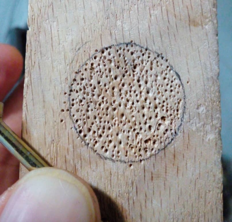 use nails to Stippling wood