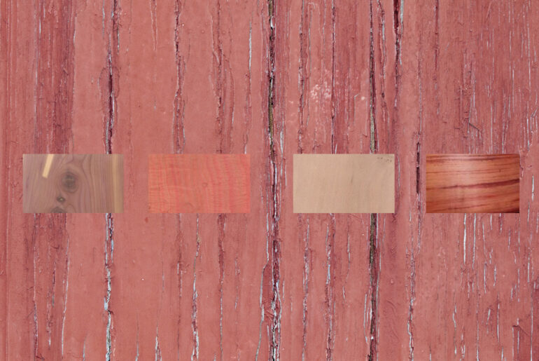 pink colored wood